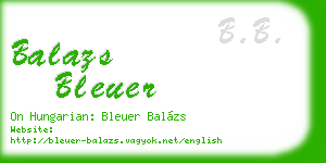 balazs bleuer business card